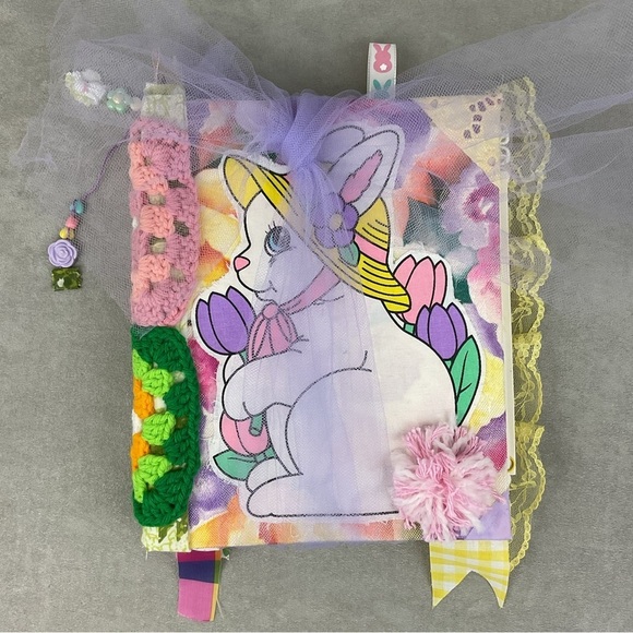 Handmade bunny Easter junk journal (semi bare style) with lots vintage ephemera - Picture 2 of 16